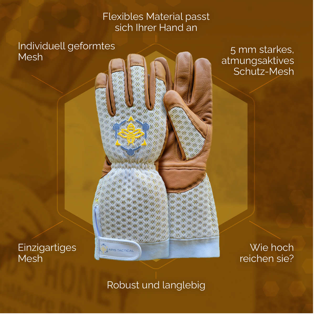 Apis Tactical Schwerlast-Imkerhandschuhe