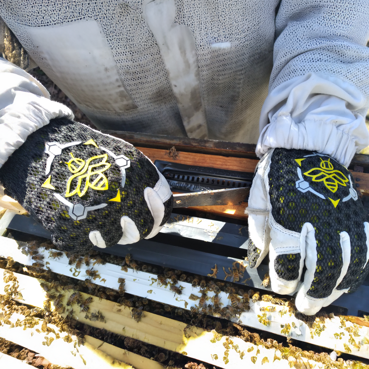 Apis Tactical Weiß PRO Imkerhandschuhe